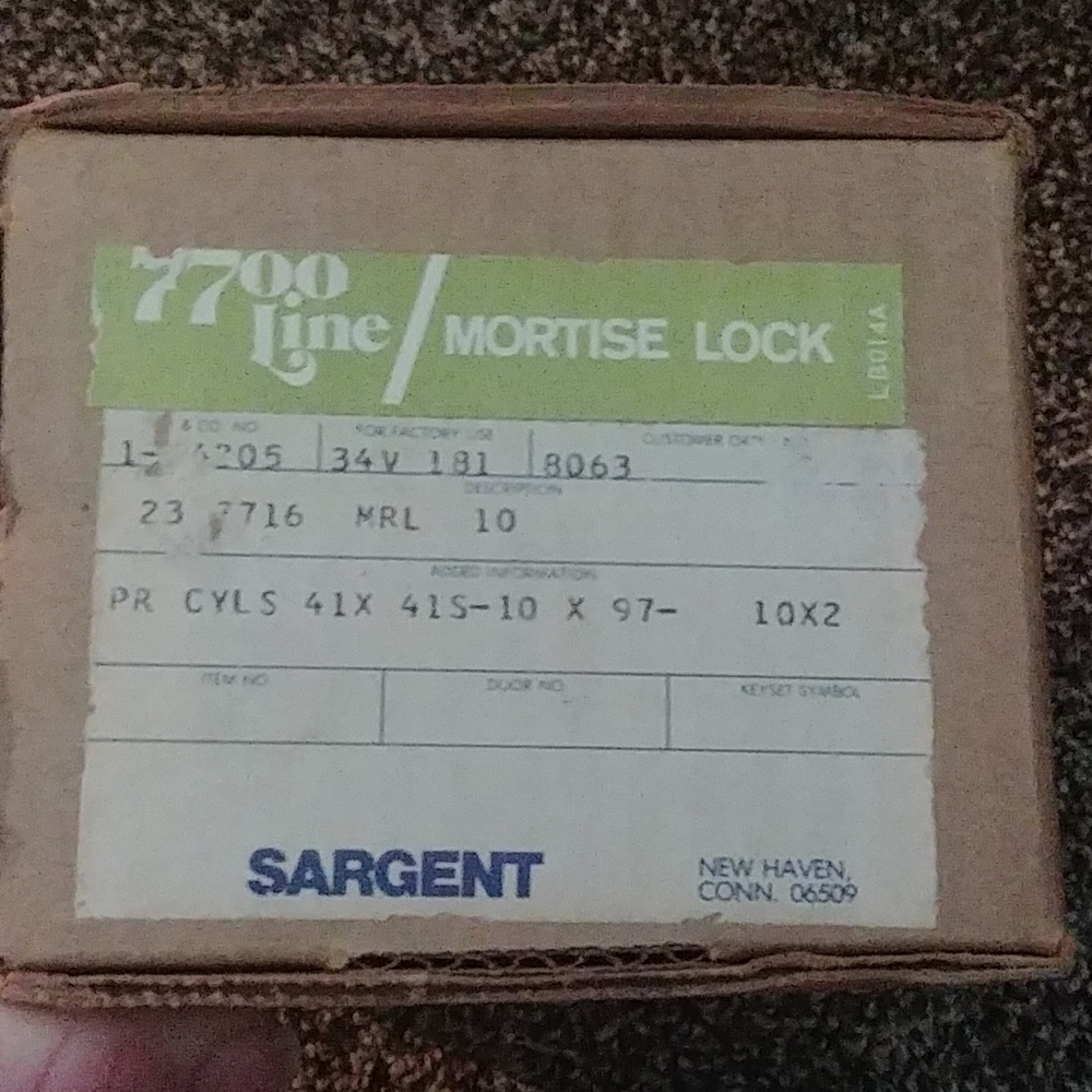 New Sargent motorized door lock and mount